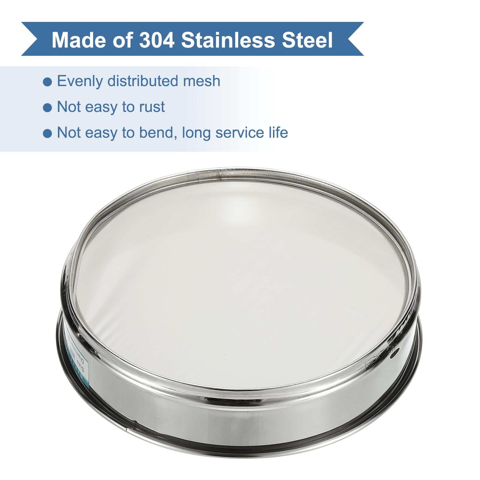 PATIKIL Setaccio Da Laboratorio A Maglia Fine 450 (0.035mm), Diametro 30cm Acciaio Inossidabile 304 Per Setacciatura Industriale Domestica E Da Laboratorio