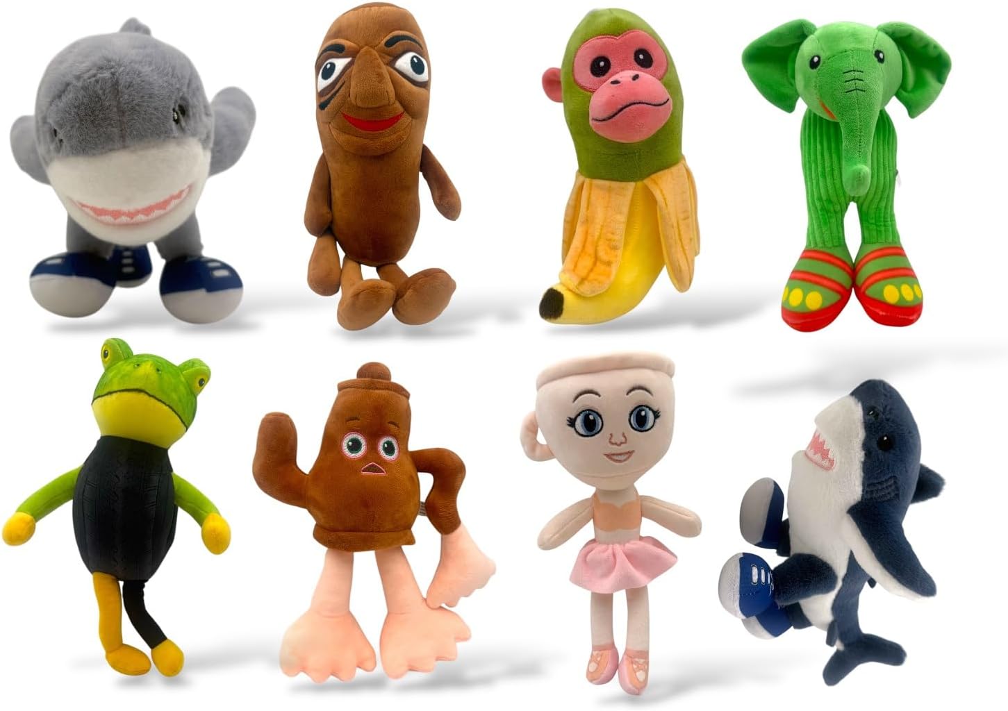 Set of 8 Vibrant Plush Toys – Ultra Soft, Snuggle Ready, Lovable & Durable Companions for Kids, Playrooms