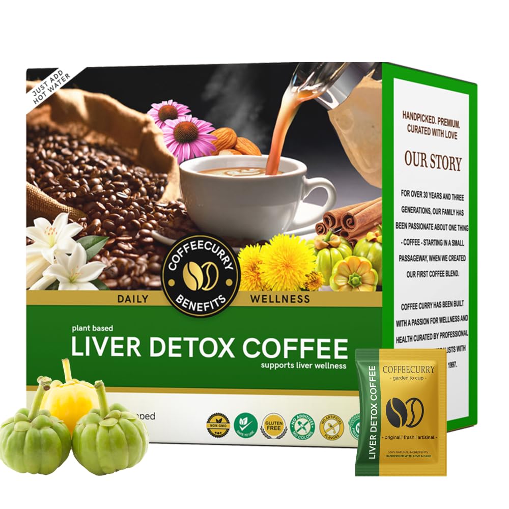 Coffeecurry Liver Detox Coffee Premix (30 Sachets) - Supports Liver Wellness with Goodness of Ayurvedic Indian Herbs | Improves Overall Wellness-picture-27