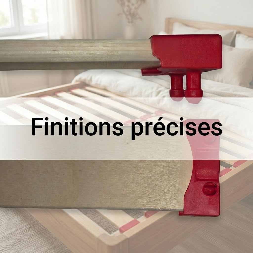 EBAC Literie Lot de 10 Lattes + Embouts pour sommier et lit | 680x68x8 mm | Bois hêtre Durable - 7 Plis | Remplacement - Rechange - Renfort pour sommier/bz/clic clac/canapé