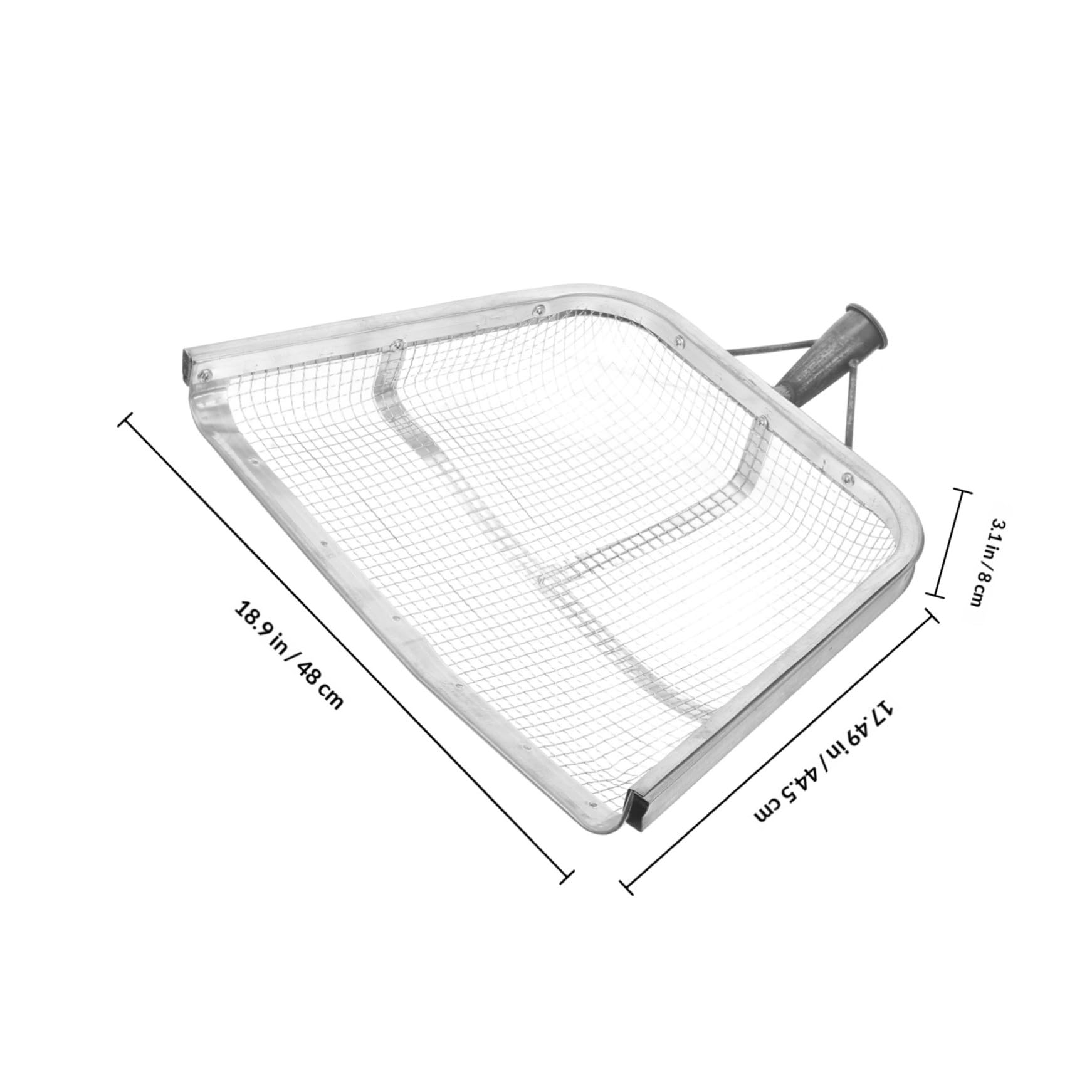Outil de Tamisage du Sol en Fer Argenté, Léger et Portable, 1 Pièce | Usage Ferme et Plantation Familiale, Format Pratique Jardinage, Outil Agricole Polyvalent