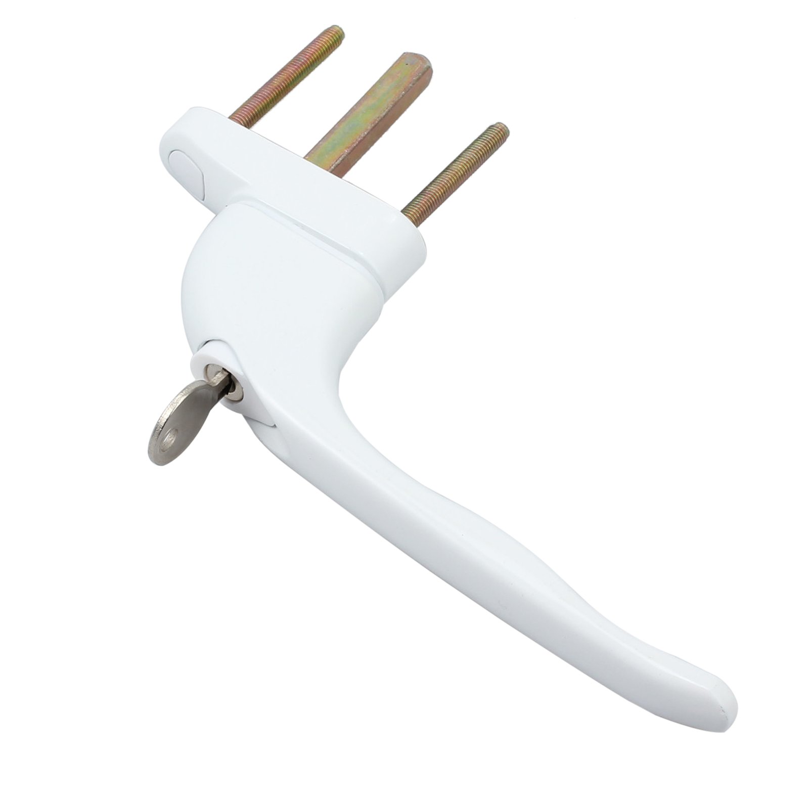 Maniglia Serramenti PVC, 10pcs Con Chiusura A Chiave Maniglia In Linea Maniglie Tasti Security Sicurezza Della Finestra Kit Per Homeliving 43mm Bianco