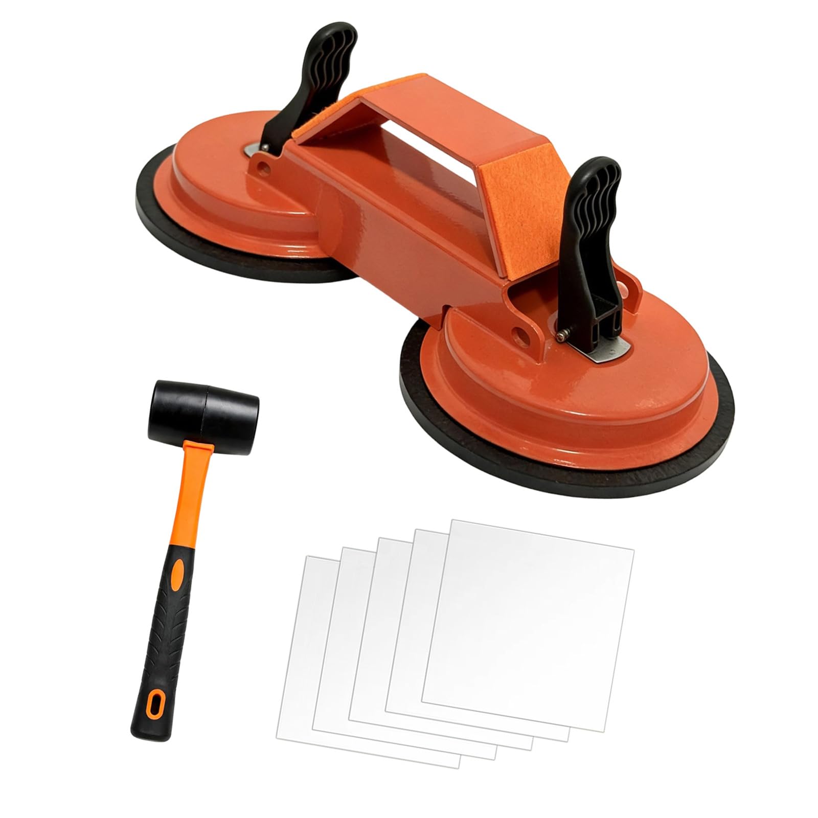 Professional Reinforced Two Head Suction Cup Tool with Enhancing Adhesion Suitable for Heavy Glass Panel and Tiles Strong Adhesive Suction Cup