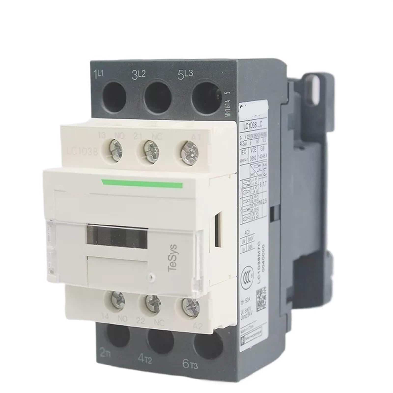 JJHQOKYNA D 3-ploe Contactors-Motor Control Category AC-3 LC1D38*7C AC24V-380V 38A 50/60HZ 1Pcs(LC1D38Q7C 380V 400V)