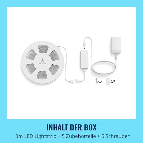 WiZ, Ruban LED Connecté, 10 Mètres, 16 millions de couleurs et nuances de blanc, avec détecteur de mouvement, Contrôle possible par la Voix, App, Alexa, Google Assistant et Apple HomeKit - 6