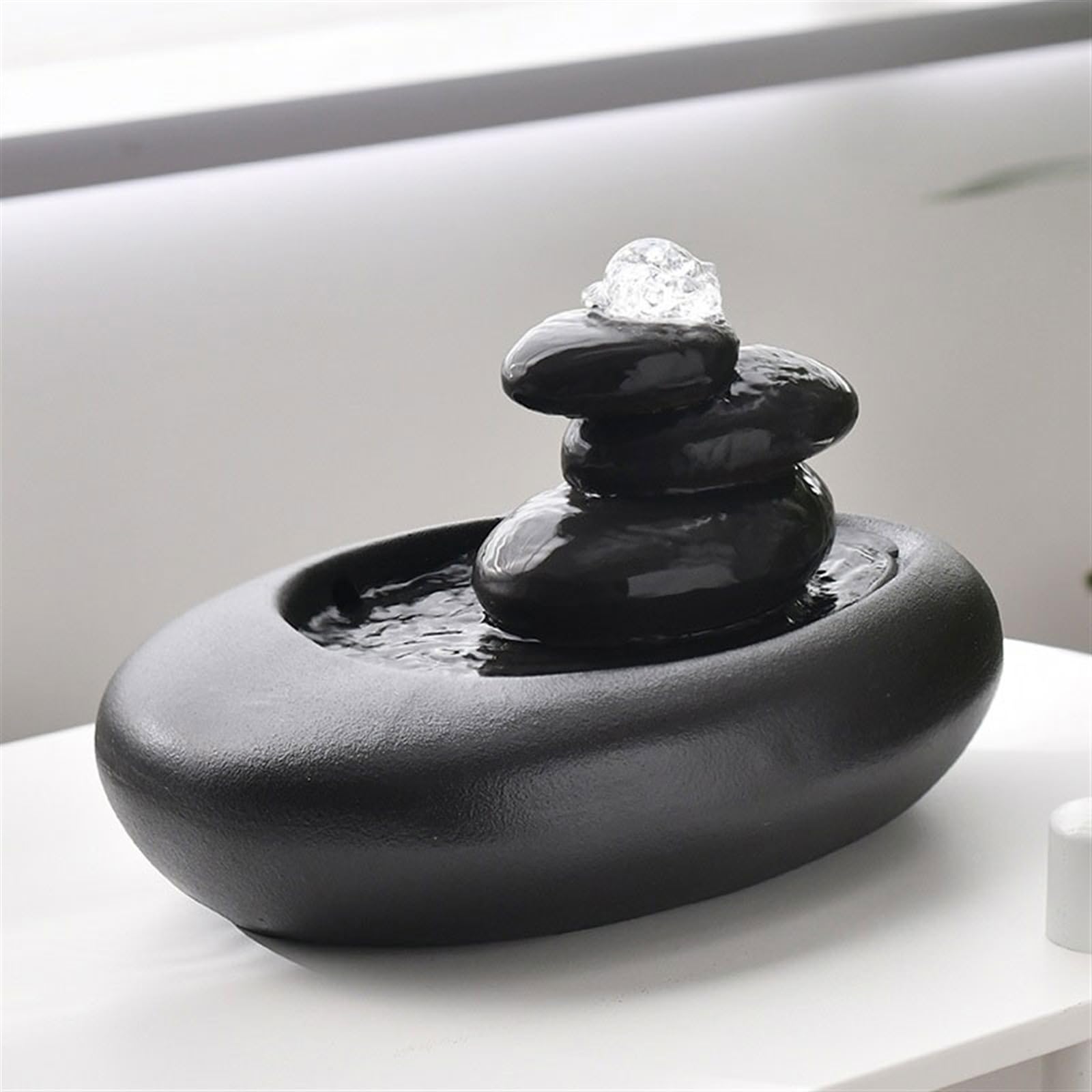 Fontanny stołowe małe ceramiczne Feng Shui fontanna ozdoby dom salon szafka pod telewizor herbaciarnia książka dekoracje biurka fontanny relaksacyjne