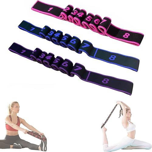 3 bandas de resistencia para fitness y yoga, bandas de resistencia para estiramiento, banda elástica de baile, bandas elásticas de entrenamiento de