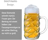 Stölzle Lausitz Diamond kufel do piwa / zestaw 6 kufli do piwa 0,5 litra z tarczą / stabilny kufel do piwa 0,5 litra ze szkła sodowo-limonkowego 0,5 l, nadaje się do mycia w zmywarce