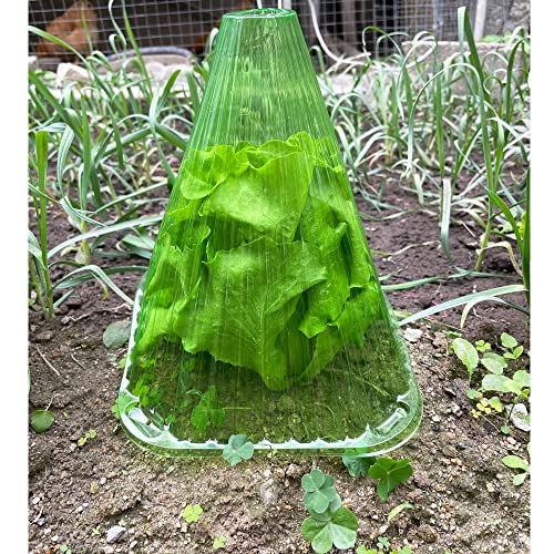 Fshow Garden Cloches,20 Pack Reusable Plant Bell Cover,Bell Jar Cloches For Protection Against Sun, Frost, Snails Etc. (Green) #TOP6
