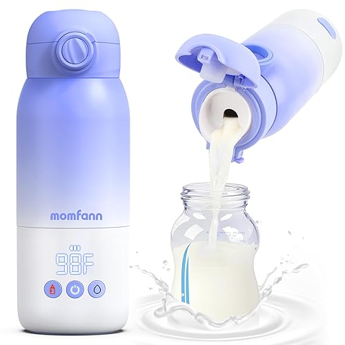 Miniatura 10 de Calentador de biberones portátil para viajes, modos de calentamiento dual para leche materna y agua, calentador de leche de biberón portátil con
