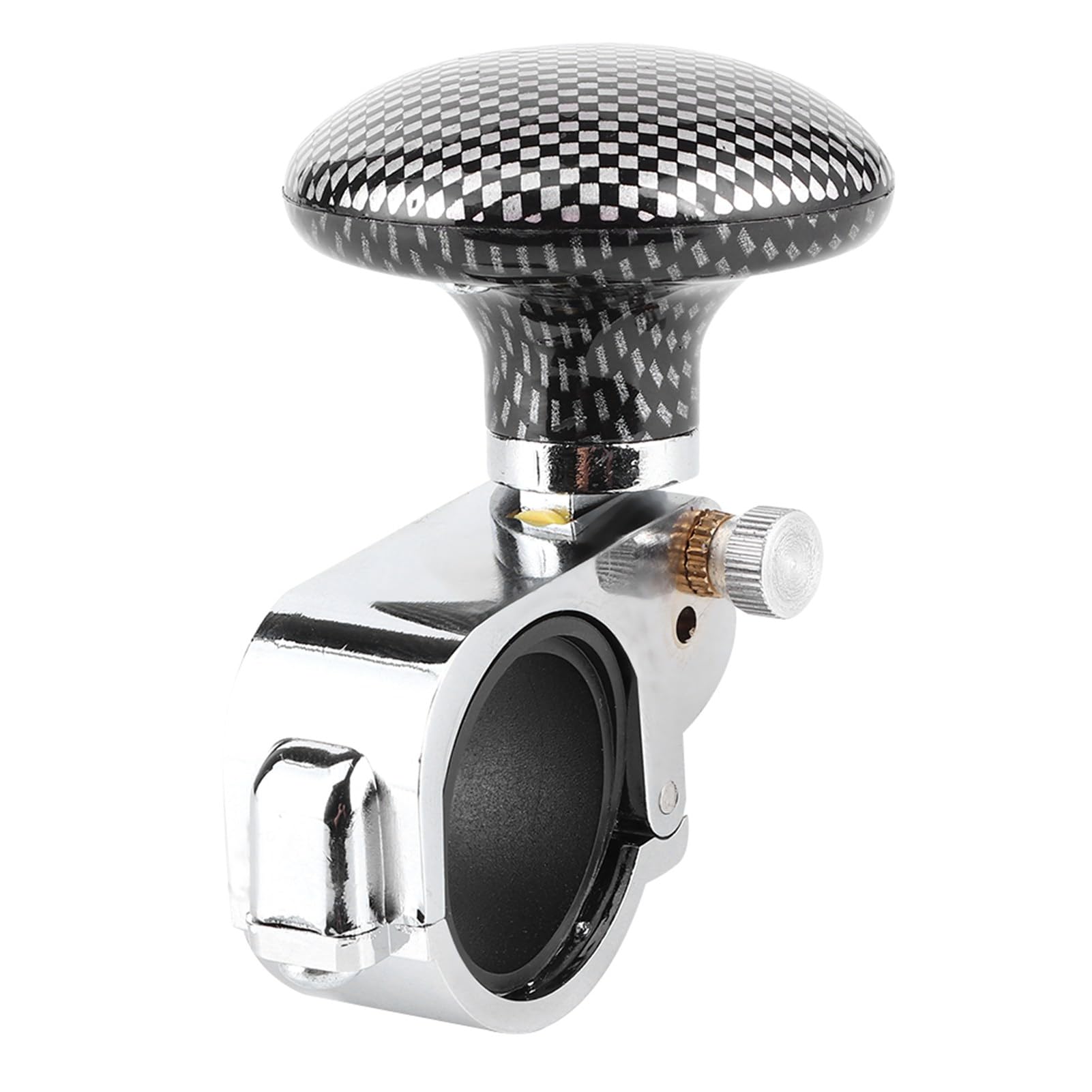 Vehicle Steering Knob, Car Steering Wheel Spinner Knob Power Handle Aluminum Alloy Booster Ball for Car Truck Lorry Tractor(Carbon Fiber)(Black)