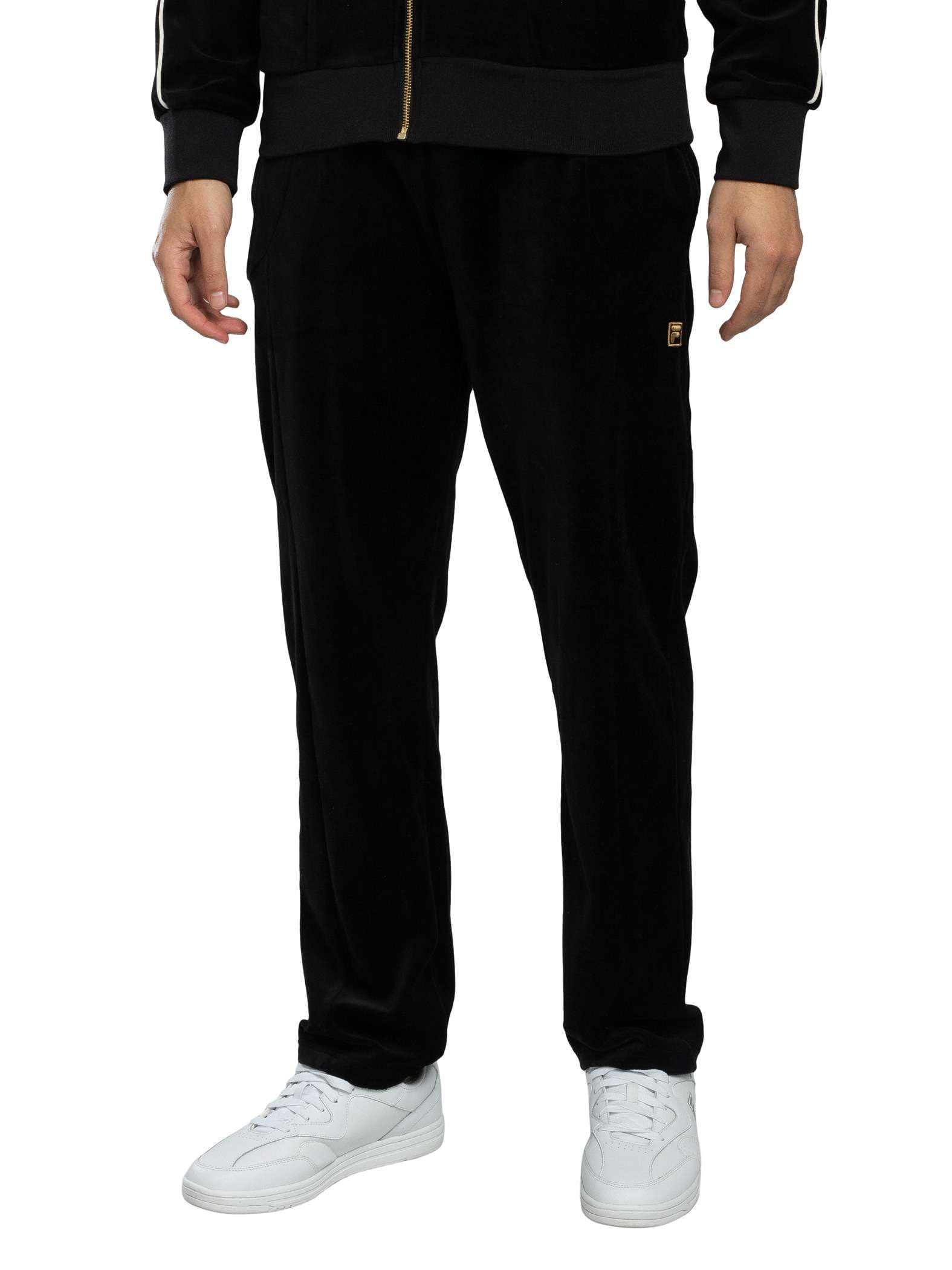 Fila Men's Black Lorrie Velour Track Joggers, Xxl