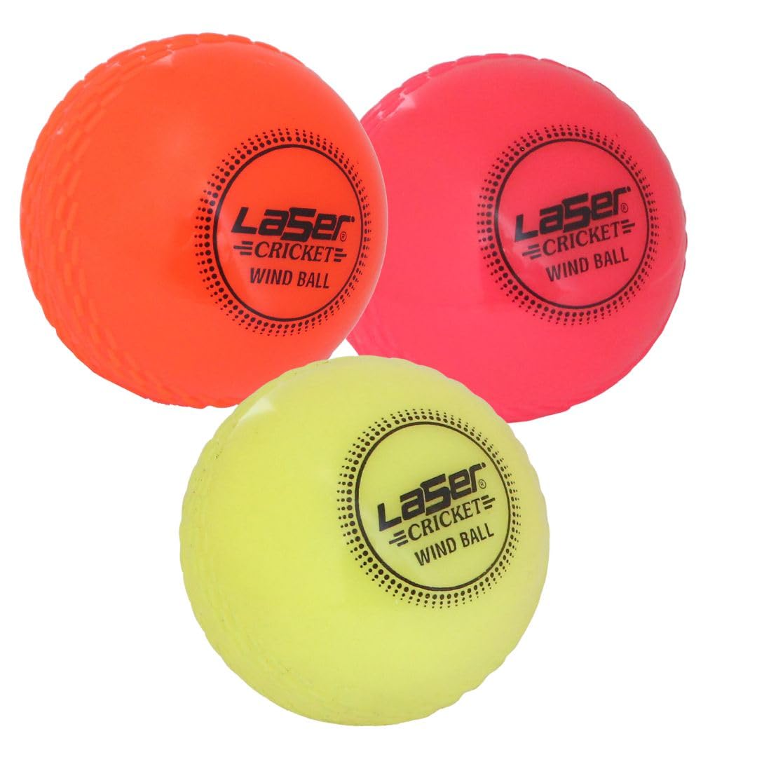 LASER Synthetic Cricket Ball Light Weight Cricket Wind Balls - Indoor & Outdoor Training Cricket Ball for Coaching Practice (Pack of 3) (B0D2L9BLXW) Amazon Price History, Amazon Price Tracker