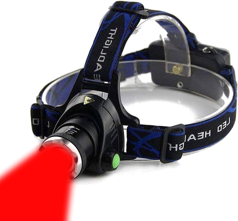 Red Light Headlamp,3 Mode Red LED headlamp,Zoomable Red headlamp,Adjustable Focus Red LED Headlight for Astronomy, Aviation, Night Observation,etc