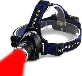AuKvi Red Light Headlamp,3 Mode Red LED headlamp,Zoomable Red headlamp,Adjustable Focus Red LED Headlight For Astronomy, Aviation, Night Observation,etc