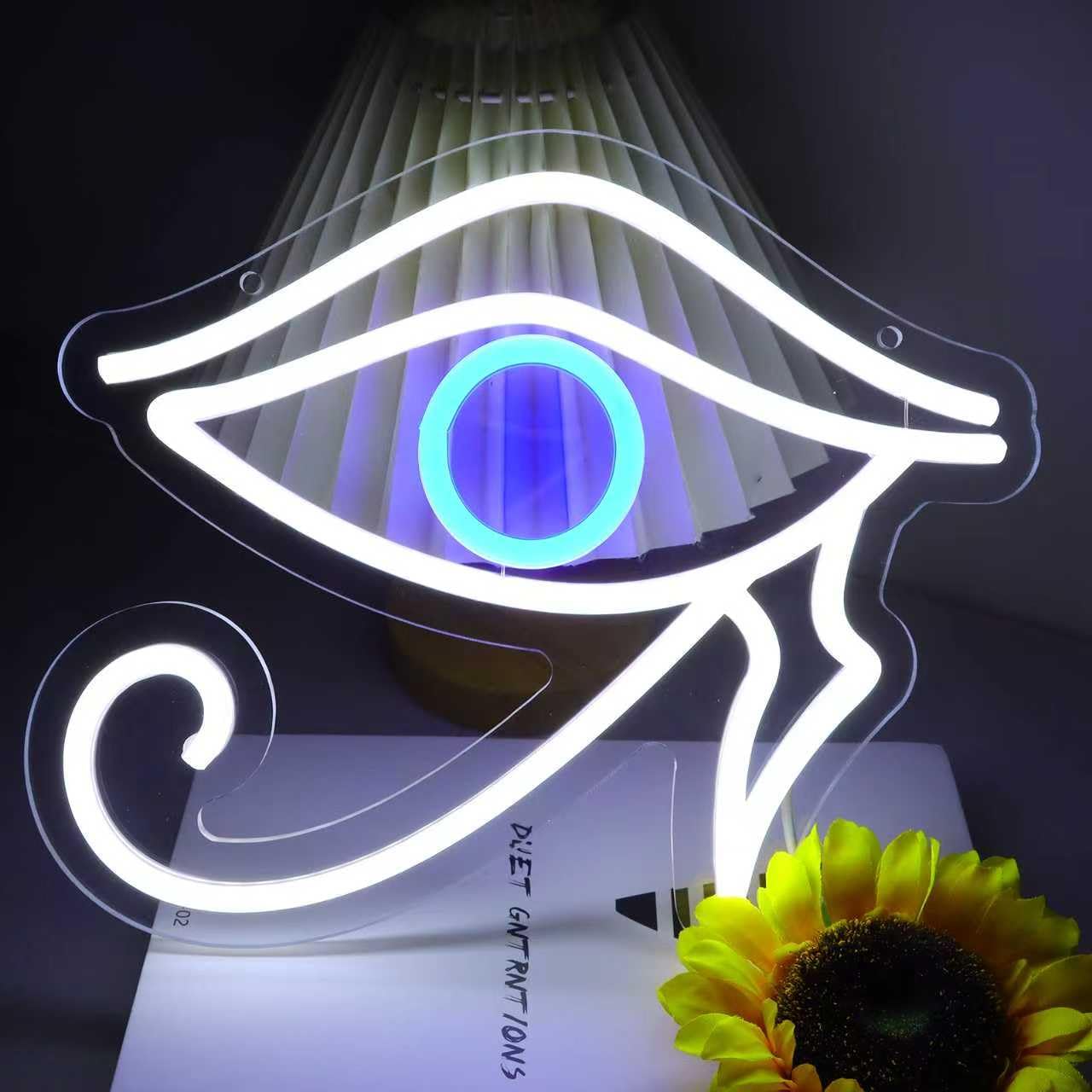 Eyes Neon of Horus Sign Evil Eye Neon Sign for Wall Decor, USB Dimmable LED Light for Game Room Bedroom Man Cave Bar Birthday Party Decoration Christmas Gifts(11 * 9inch)