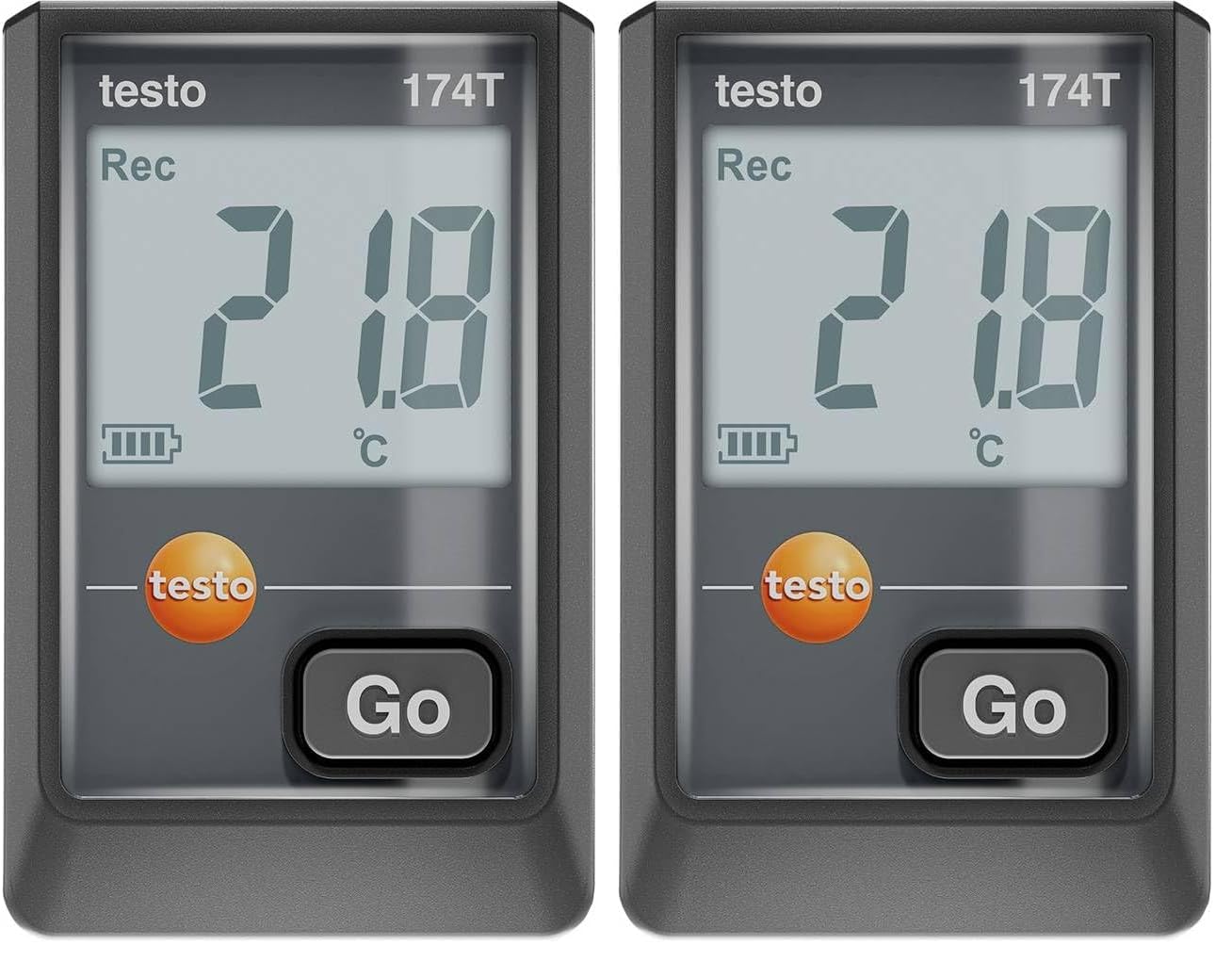 testo 0572 1740 02 174 T Mini-Temperatur- Datenlogger Temperatur-Datenlogger -30 bis 70 °C (Packung mit 2)
