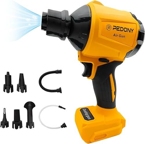 Bomba de aire inalámbrica para batería DeWalt de 20 V, plumero de aire de mano 50000 RPM y 7 boquillas sin escobillas compresor de aire para PC