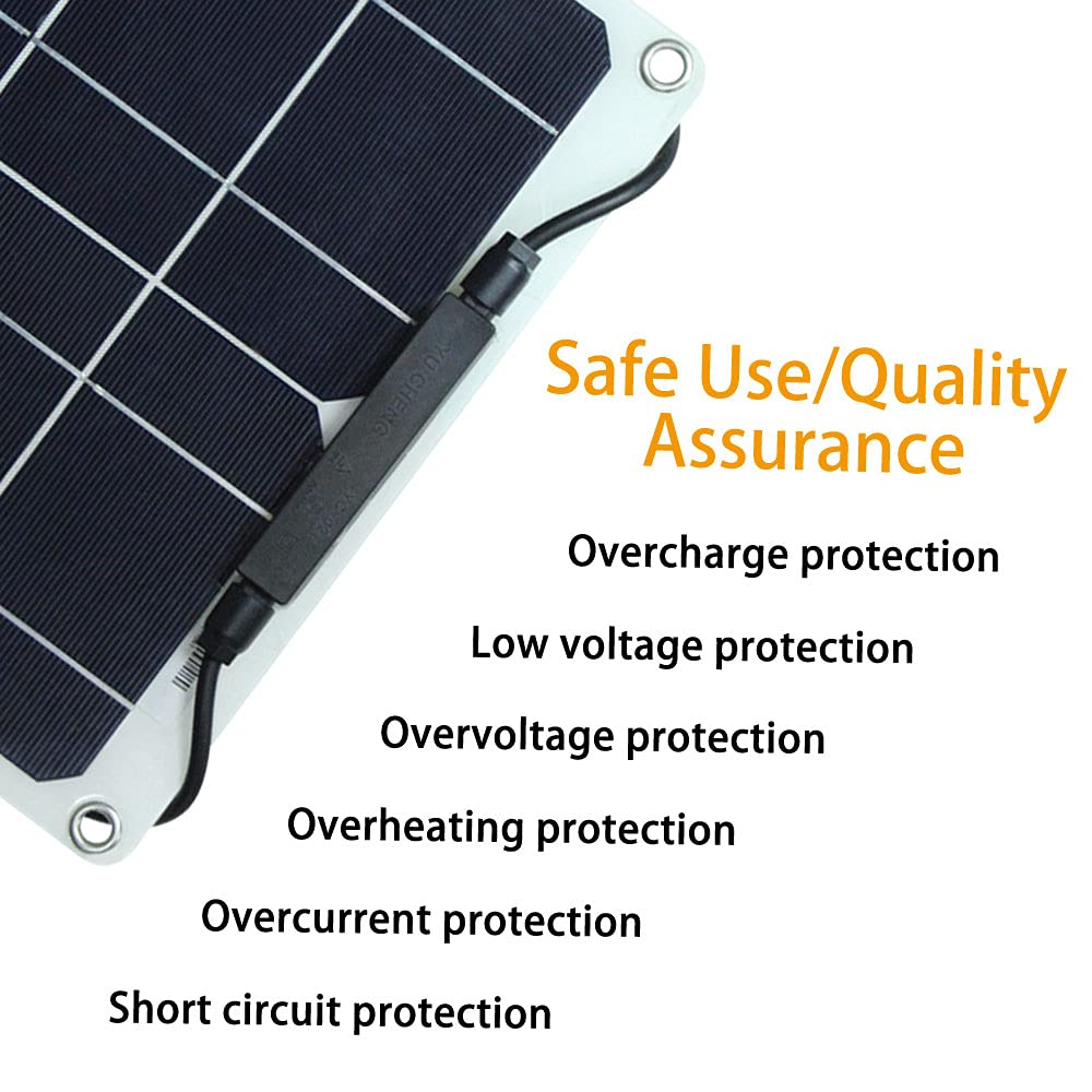 Pannello solare flessibile 200 W 12 V monocristallino caricatore solare impermeabile e ultra sottile per camper, barche, abitazioni e superfici irregolari (50 W x 4)
