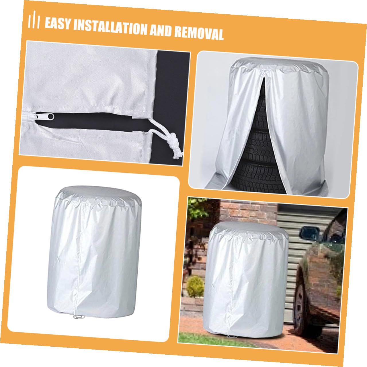 2 Piezas Funda para Rueda de Repuesto y Resistente la Intemperie Cubierta para Neumáticos de SUV Camión Remolque y Autocaravana Protección contra Sol Lluvia y Nieve de Color