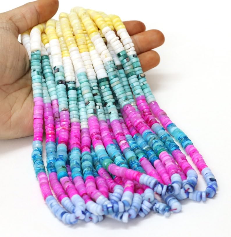 Perles naturelles lisses 7-9 mm pour réparer et fabriquer vos colliers