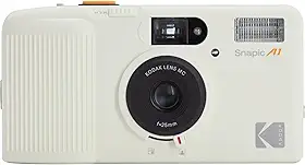 KODAK Câmera Snapic A1 de 35 mm, 35 mm, reutilizável, foco de 2 zonas, leve, compacta (película e bateria AAA não incluídas) - Ivory White