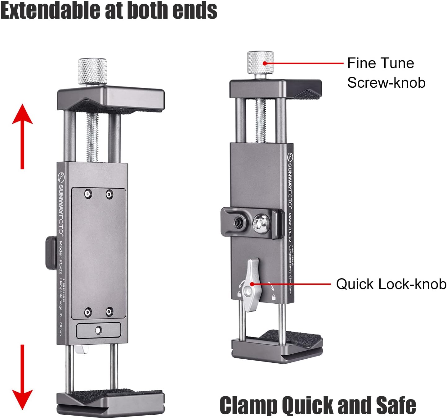 SUNWAY PC-02 Tablet Laptop Mount Smart Phone Bracket Tripod Bracket Accessories for pad Pro Holder Arca Swiss Stand Universal