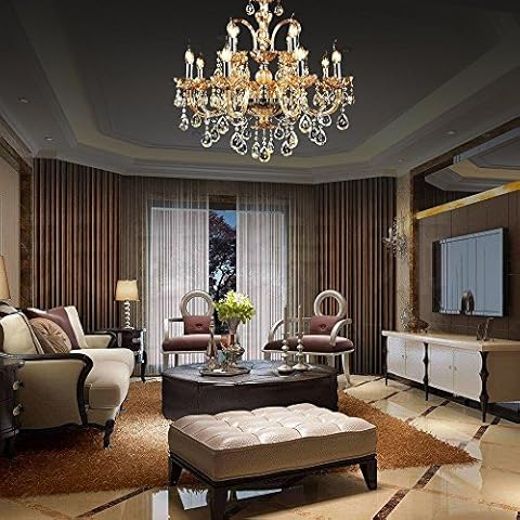 HomeLava Ceiling Lights Traditional Crystal Chandeliers Glass 12 Lights Ceiling lamp Cover