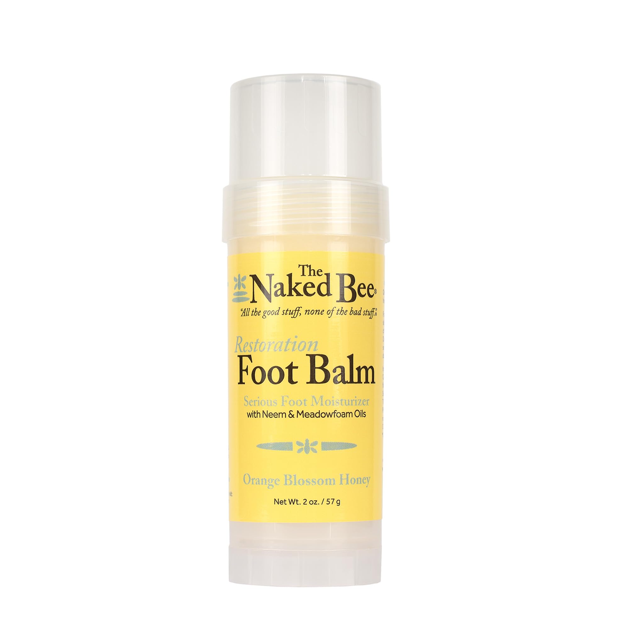 The Naked Bee Restoration Foot Balm, 2 Ounce, Orange Blossom Honey
