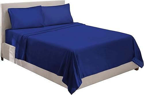 Miniatura 6 de TWILLS AND THREADS Juego de sábanas Queen Navy Cotton Blend