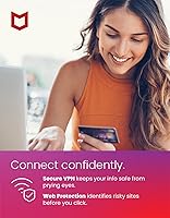 Vista 2 de McAfee Protección total 2022 3 dispositivos Software de seguridad antivirus de Internet VPN, administrador de contraseñas, monitoreo de web