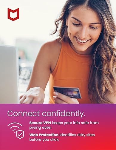 Vista 2 de McAfee Protección total 2022 3 dispositivos Software de seguridad antivirus de Internet VPN, administrador de contraseñas, monitoreo de web