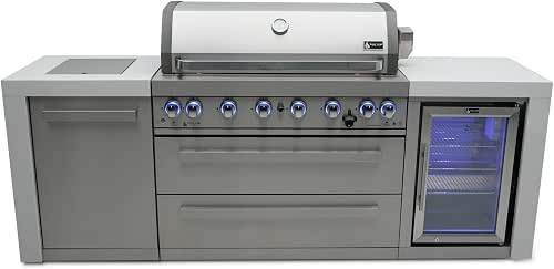 Mont Alpi 805 Deluxe Modular Outdoor Kitchen Island - 6-Burner