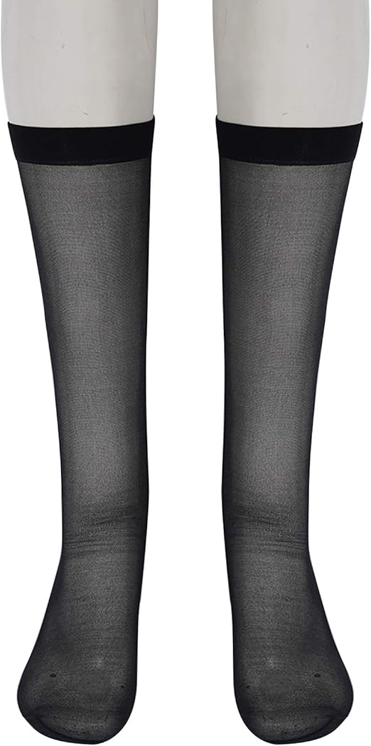 renvena Men's Ankle Nylon Socks Soft Sheer Pantyhose