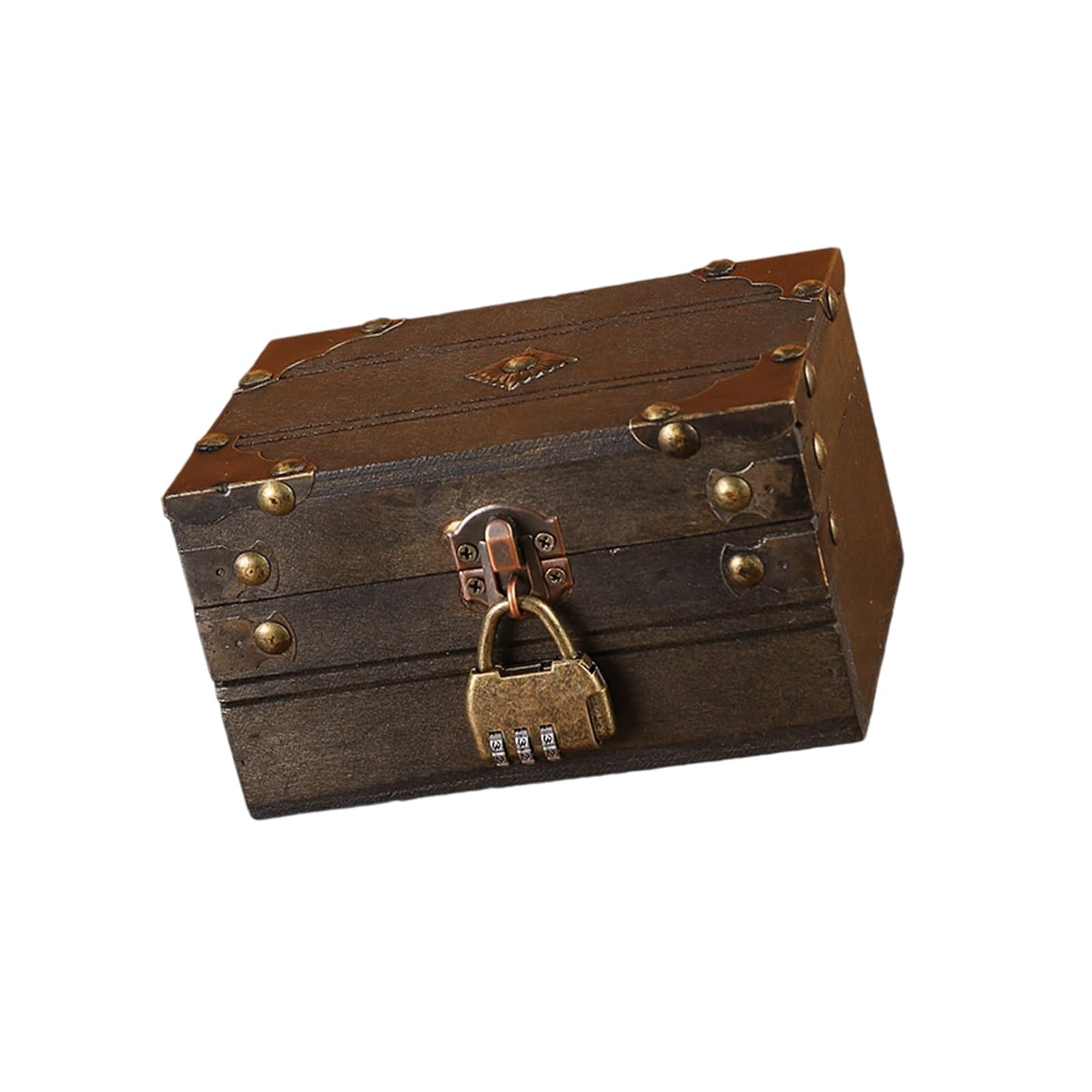 Tsophreniq Decorative Code Chest Sturdy Wood Construction for Secret Storage and Interior Styling Daily Use Decorative Storage Chest