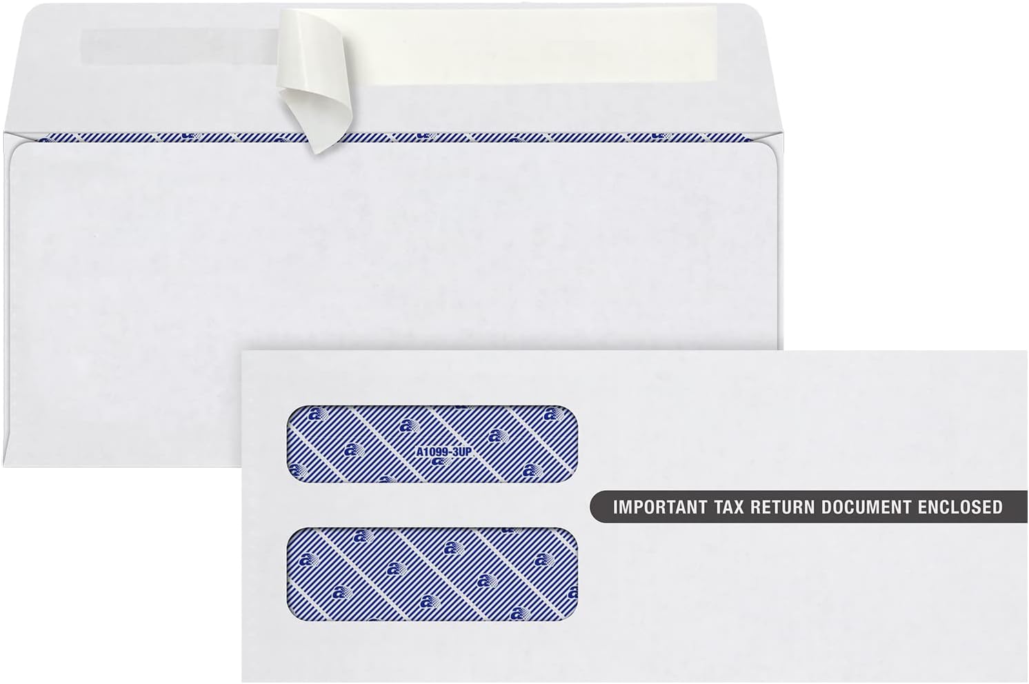 Adams 3 Up 1099 Envelopes, For 1099 NEC, Self Seal Double