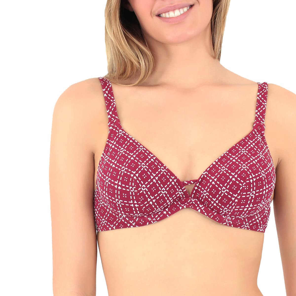 Haut de maillot triangle 105EF Como Janine Robin rouge - 7