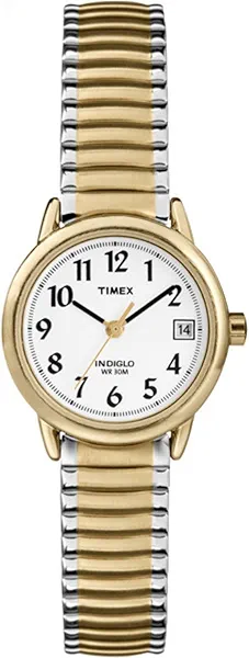 Timex Women's Easy Reader 25mm Watch – Two-Tone Case White Dial with Two-Tone Expansion Band