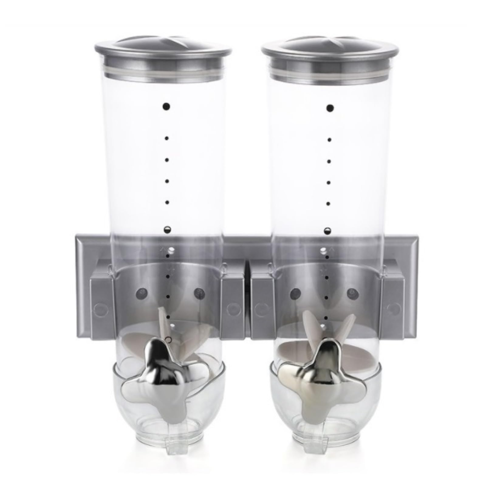 Dispenser Cereali Da Colazione Distributore Da Parete Contenitore Per Cereali Barattolo Per Snack Da Cucina Contenitore Per Cereali Contenitore Multi-scomparto Contenitore Cereali(Blue,Silver)