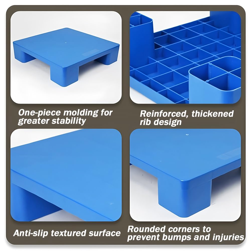1 Pallet In Plastica (polietilene) Per Stoccaggio In Cantina | Pedana Antiscivolo E Resistente All'umidità Per Magazzini, base Di Stoccaggio Impermeabile(Giallo,400x300x120mm)
