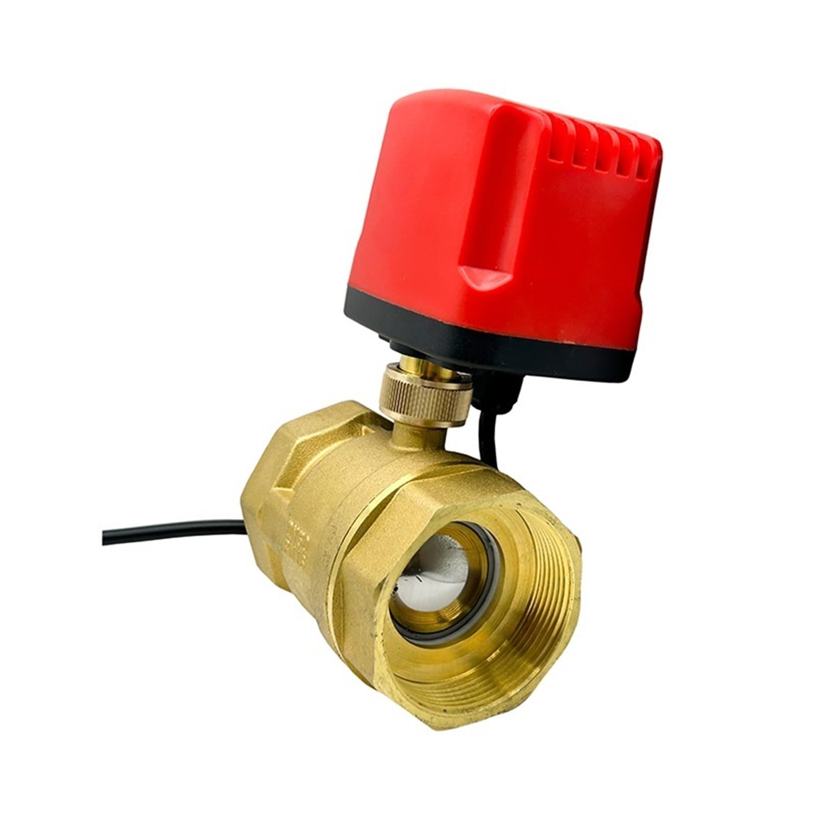 Válvula de bola, Válvula de bola motorizada 1/2" 3/4" 1" 2" eléctrica latón resistente al agua tres cables o dos líneas(1",12_CR04)