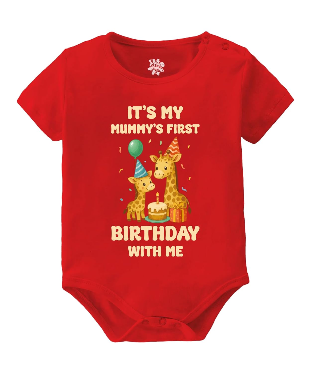 Baby Buzz Birthday Baby Dress | Newborn Baby Romper Clothes It’S My Daddy/Mummy First Birthday With Me for Boy Girl | 100% Cotton Bodysuit