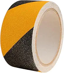 Fita Adesiva Antiderrapante 4,8cm x 30m Segurança Sinalização (Preto e Amarelo)