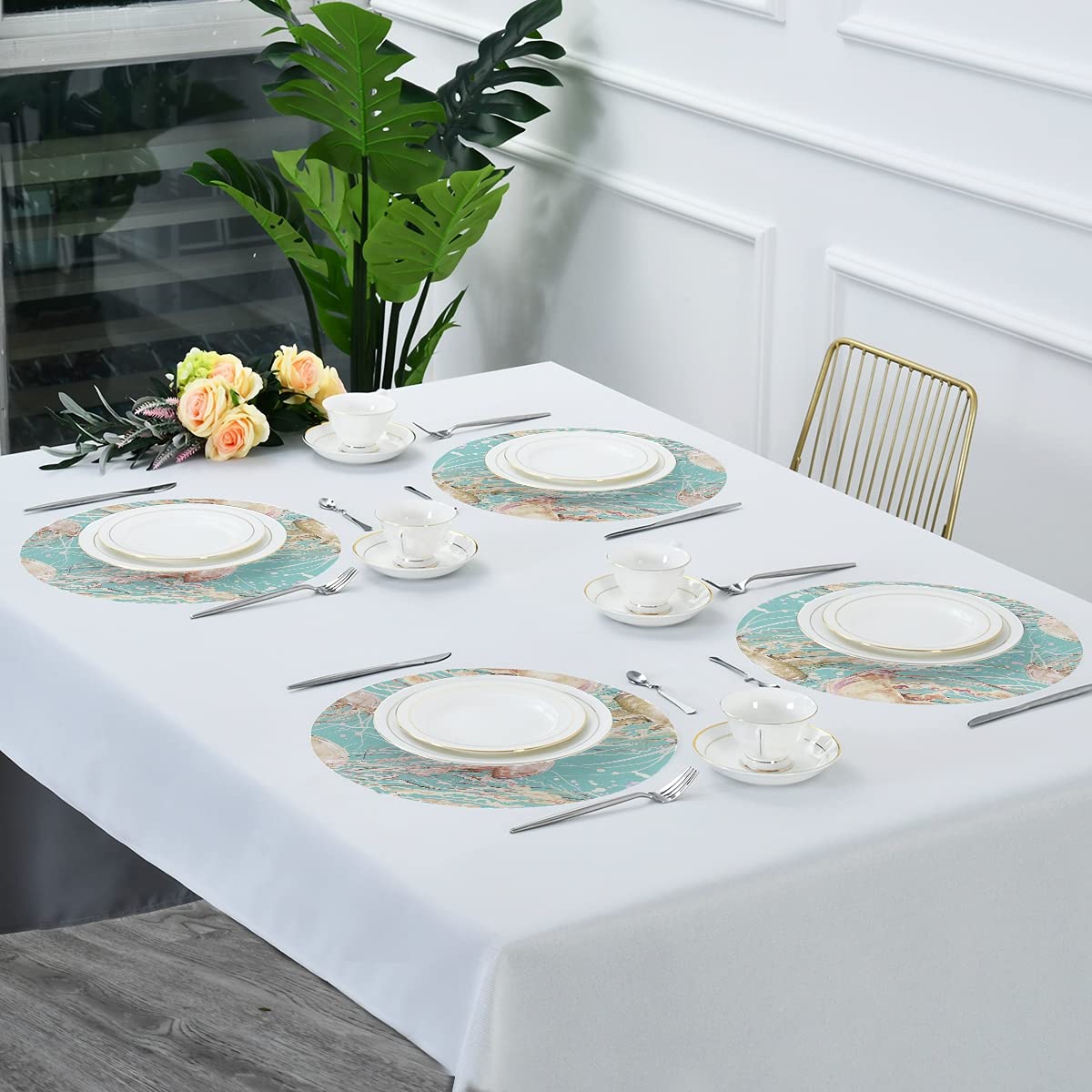Winknowl Set Di 4 Tovagliette In PVC, Resistenti Al Calore