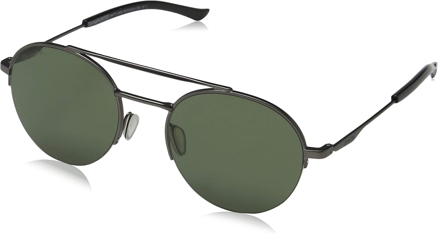 Transporter ChromaPop Polarized Sunglasses, Matte Dark Ruthenium / ChromaPop Gray Green, Smith Optics Transporter ChromaPop Sunglasses : Everything Else