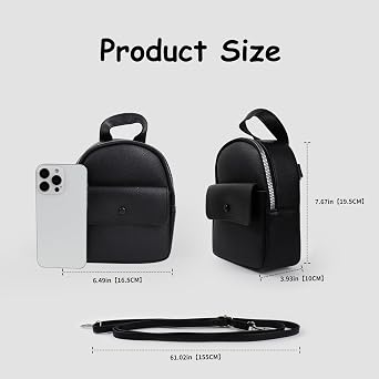 Mini Backpack, PU Leather Girls Backpack Small Backpacks for Women, Women's Fashion Backpacks Small Cross Body Bag for Shopping, Travelling, Working