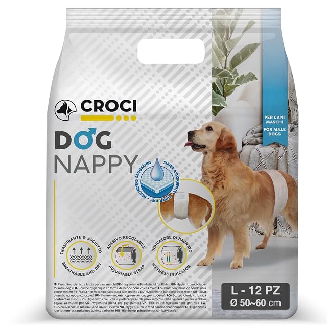 Croci Dog Nappy - Pañales Para Perros Machos - Calzoncillos Para Perros Para Orinar