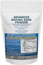 Advanced Baking Soda Powder: Organic Use Aluminum Free Baking Soda w/Superfoods to Support Kidneys, Stomach Acid, Alkalinity, Immune, Antacid, Health & Wellness, Organic Use