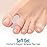 5 STARS UNITED Toe Spacers for Men & Women - 4 Big and 2 Pinky Gel Separators for Overlapping & Curled Toes, Bunions, Alignment - Diabetic Foot Care, Silicone Spreader, Corrector & Straightener, Clear
