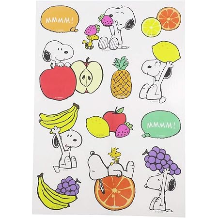 Amazon Co Jp スヌーピー デコレーション シール クリア デコ ステッカー フルーツ ピーナッツ 文房具 オフィス用品